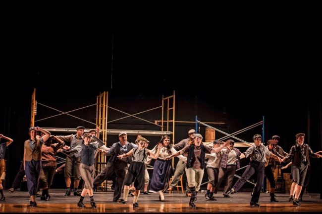 The cast of Newsies at Street Lamp Productions