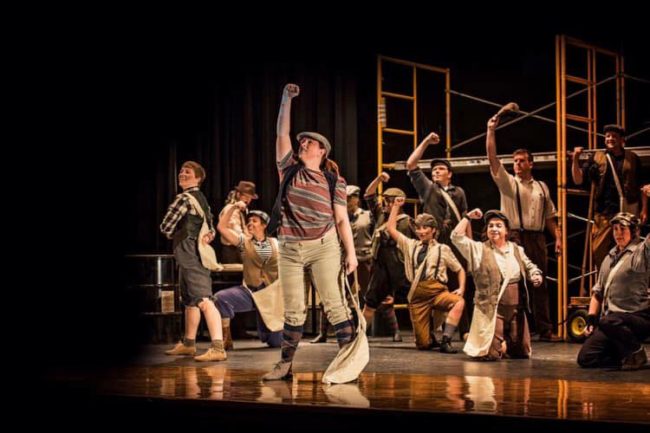 The cast of Newsies at Street Lamp Productions