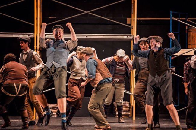 The cast of Newsies at Street Lamp Productions