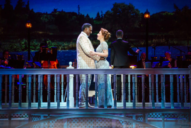 Norm Lewis (left) as Prof. Harold Hill and Jesse Mueller (right) as Marian Paroo in The Music Man Photo: Jeremy Daniel