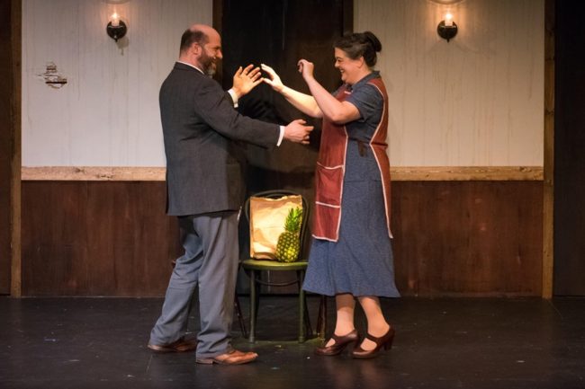 Christopher Kabara (left) as Herr Schultz and Pamela Northrup (right) as Fräulein Schneider  in Cabaret. Photo: Stasia Steuart Photography