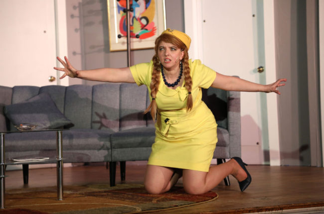 Kate Crosby as Gretchen in Boeing Boeing. Photo: Shealyn Jae Photography