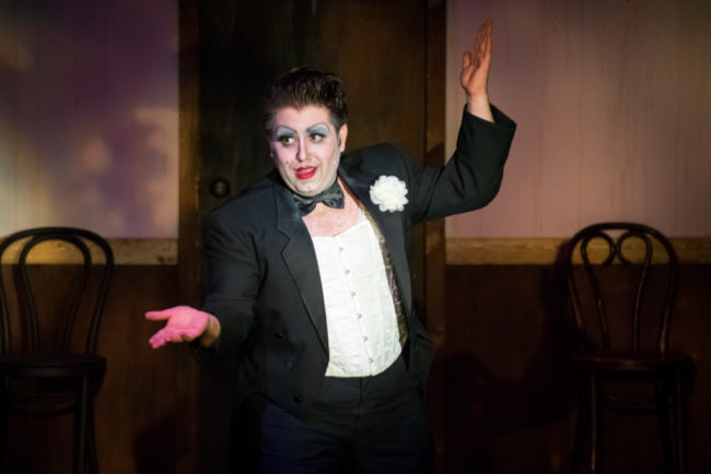 Tommy Malek as the Emcee in Cabaret at Silhouette Stages. Photo: Stasia Steuart Photography