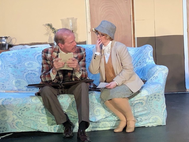 Jim Fitzpatrick (left) as Inspector Craddock and Ashley Gerhardt (right) as Miss Marple. 