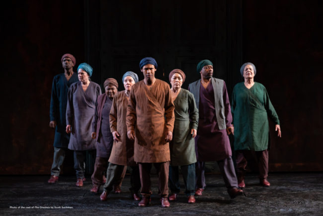 The Chorus of The Oresteia at Shakespeare Theatre Company. Photo: Scott Suchman