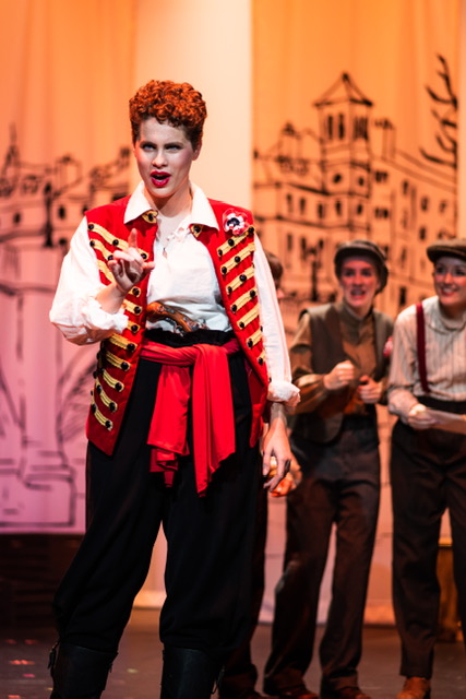 Audrey Kawecki as Enjolras in Les Miserables. Photo: Alyssa Bouma