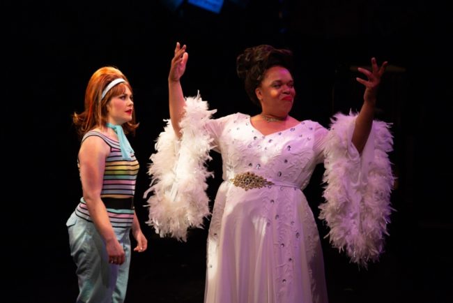 Allie O'Donnell (left) as Frenchy and Crystal Freeman (right) as Teen Angel in Grease. Photo: Jeri Tidwell Photoraphy