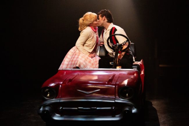 Nicki Elledge (left) as Sandy and Matt Hirsh (right) as Danny in Grease. Photo: Jeri Tidwell Photography