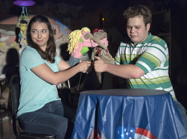 Kelsey Yudice as Jessica and Gabe Zak as Jason in Hand to God. Photo: Rachel Zirkin Duda