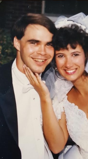 Greg & Michele Guyton on their wedding day, July 21, 1990.