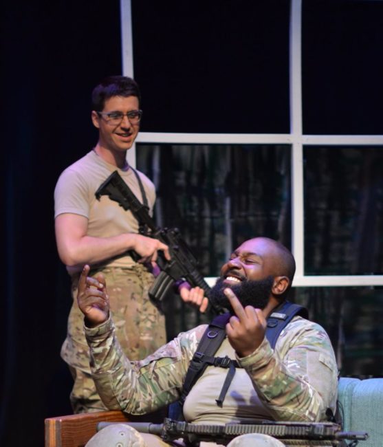 Eric Boelsche (left) as Josh and Noah Silas (right) as Hector in Crusade. Photo: Max Garner