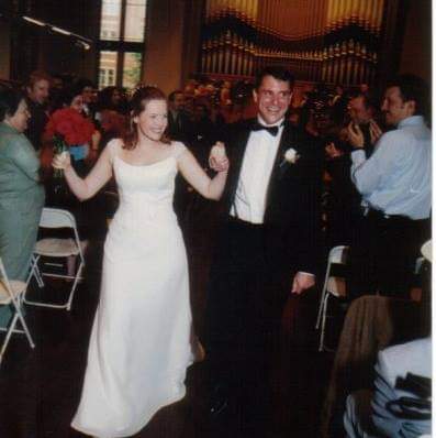 Laura and Larry Malkus on their wedding day