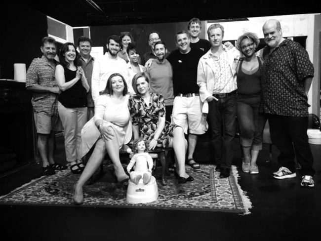 Larry & Laura Malkus with the cast of Heinie Goochems, a play written by Larry that Laura & Larry produced together.