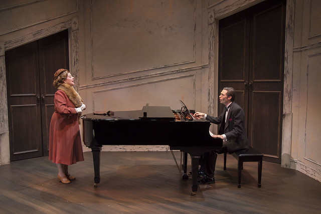 Grace Bauer (left) as Florence Foster Jenkins and Alan Naylor (right) as Cosme McMoon in Souvenir at Rep Stage. Photo: Katie Simmons-Barth