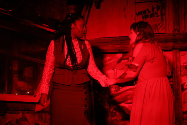 JacQuan Knox (left) as Alice Russell and Parker Bailey Steven (right) as Lizzie Borden in Lizzie. Photo: Shealyn Jae Photography