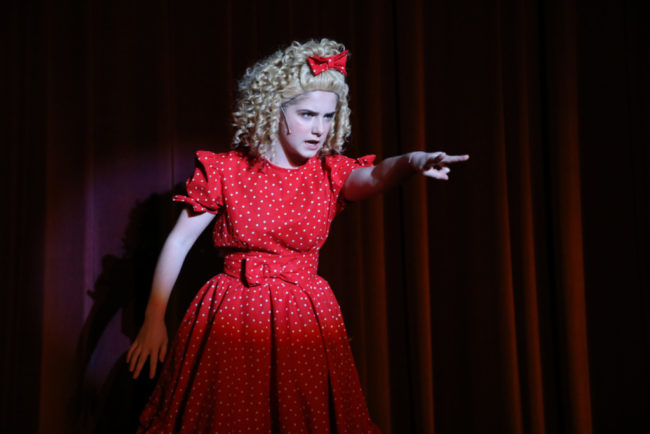 Brooke Webster as Tina Denmark in Ruthless. Photo: Shealyn Jae Photography