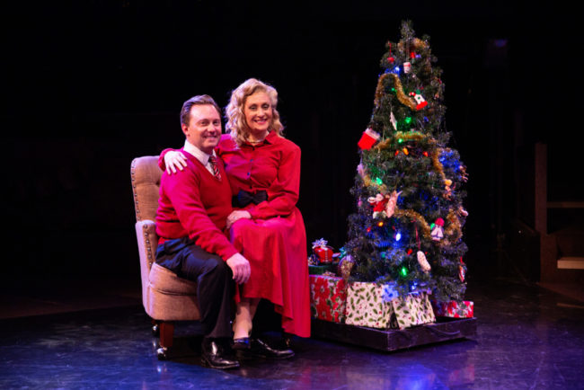 Jeffrey Shankle (left) as The Old Man and Heather Beck (right) as Mother in A Christmas Story. Jeri Tidwell Photography.