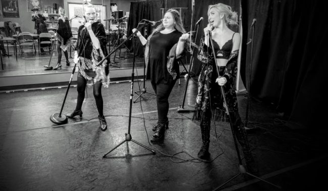 The Sanderson Sisters do "I Put a Spell On You" featuring Heather Moe (left) with Caitlin Grant (center) and Lindsey Litka (right) Photo: Amanda N. Gunther