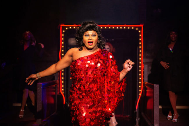 DeCarlo Raspberry as Lola in Kinky Boots. Photo: Jeri Tidwell Photography