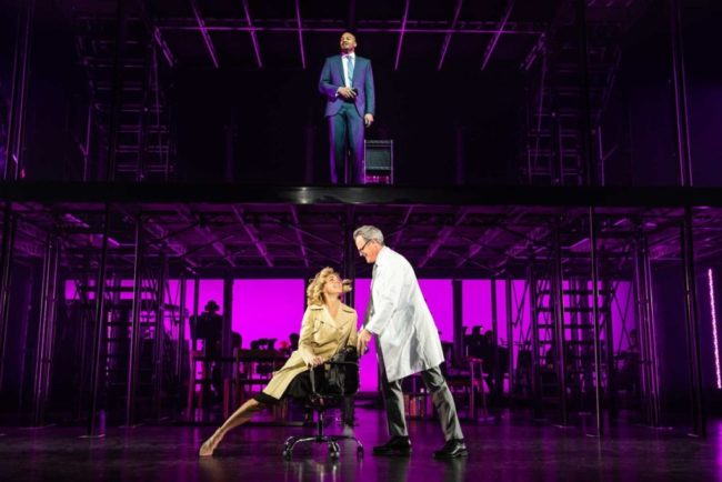 Brandon Victor Dixon, Rachel Bay Jones, and Michael Park in Broadway Center Stage's production of Next to Normal. Photo by Jeremy Daniel.