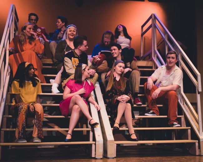 The cast of Loserville at The Fredericktowne Players. Photo: Stephanie Zacharia Hatmaker