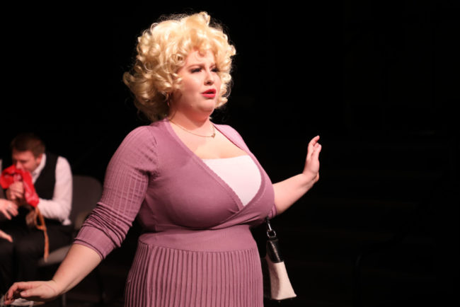 Sarah Burrall as Doralee in 9 To 5 at Stand Up For...Theatre. Shealyn Jae Photography