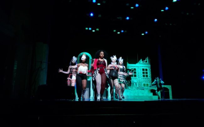 Montria Walker (center) as Leading Player and the ensemble of Pippin. Photo: Stephanie Hyder