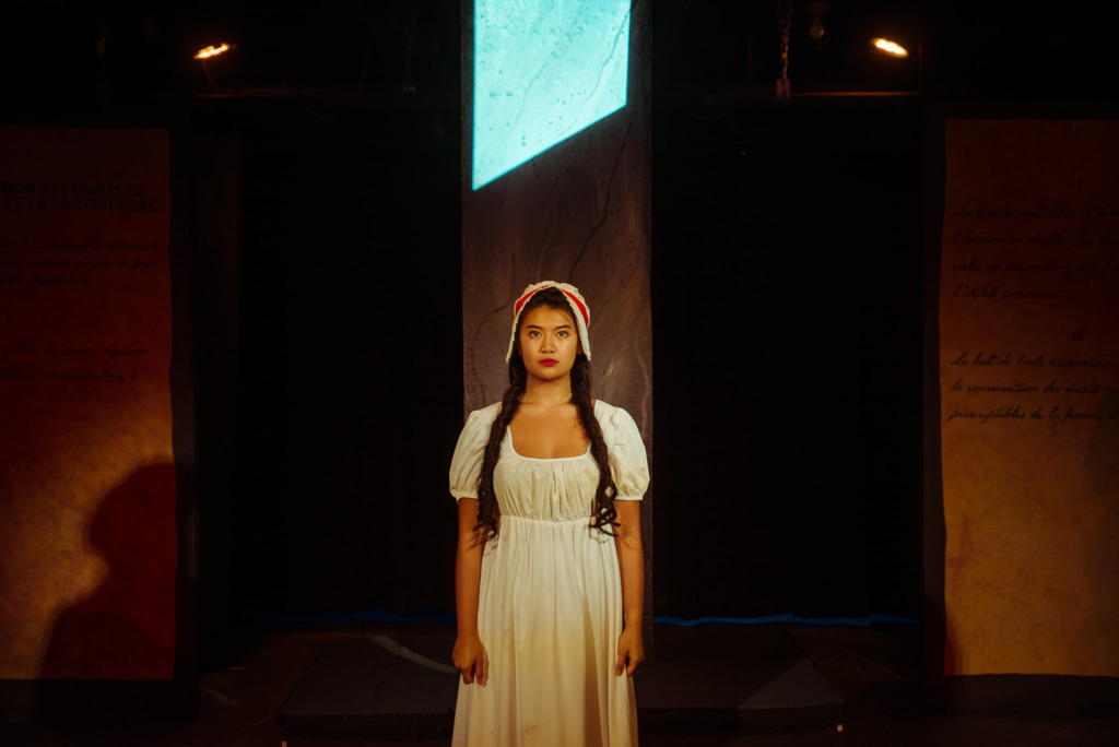 Mikayla Domingo as Charlotte Corday in The Revolutionists. Photo: Madeline Reinhold