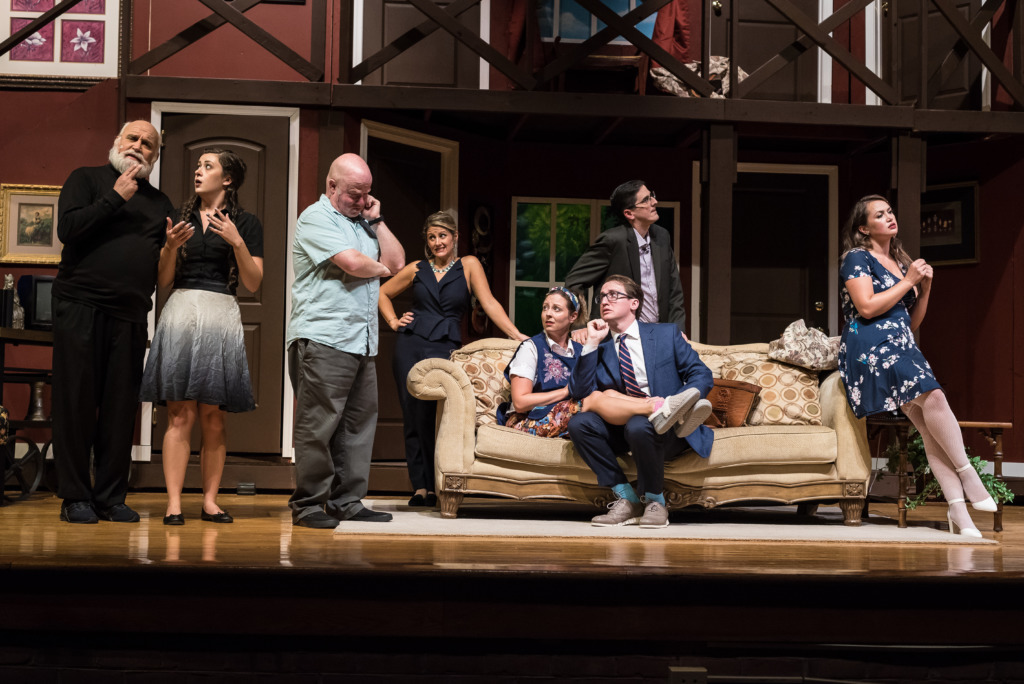 The cast of Noises Off at Players On Air. Photo: Mort Shuman