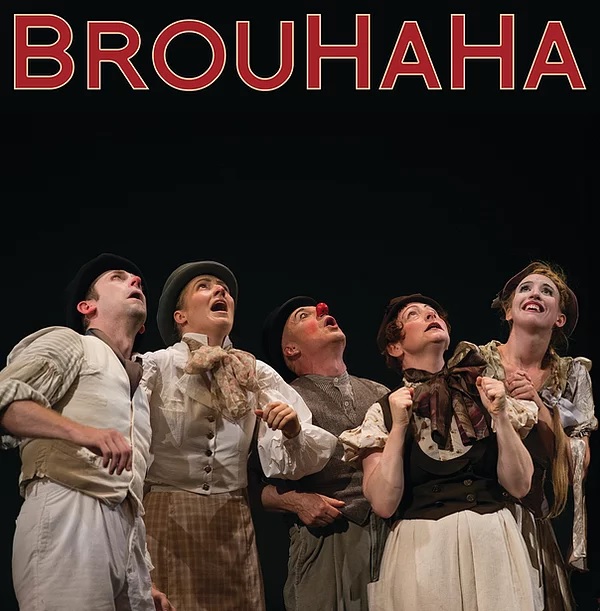 (L to R) Alex Vernon, Gwen Grastorf, Mark Jaster, Sabrina Mandell, and Sarah Olmsted Thomas in BrouHaHa.