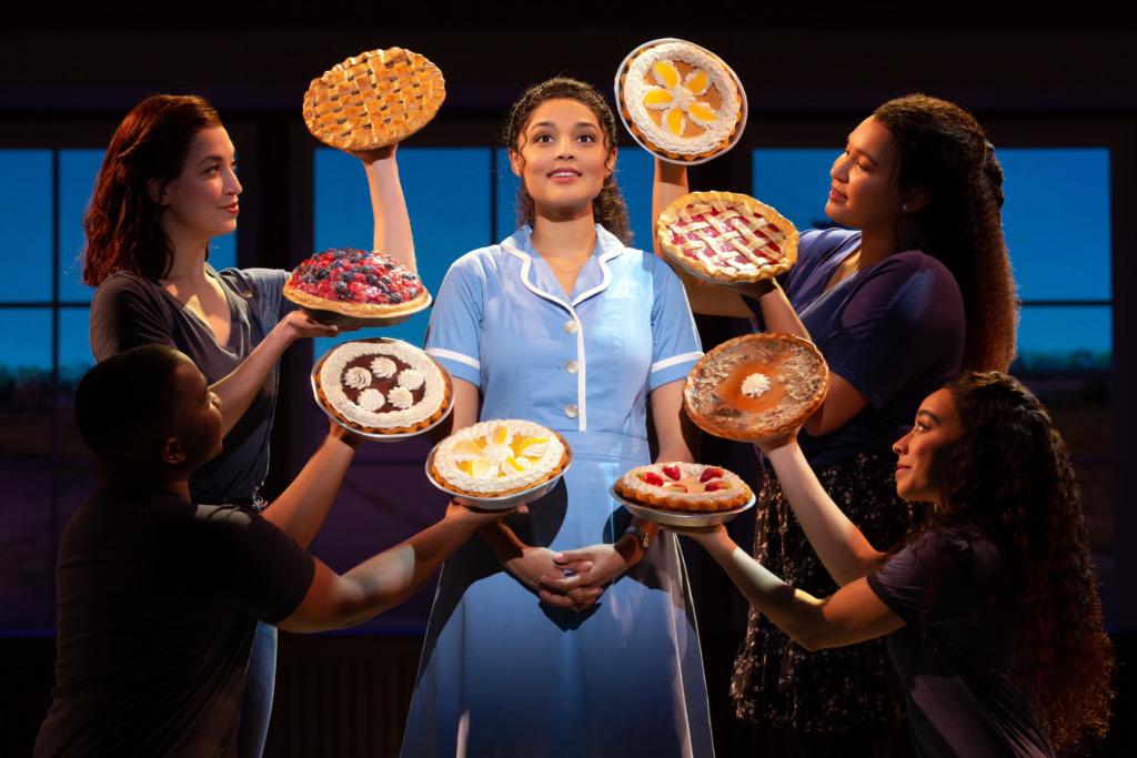 Jisel Soleil Ayon (center) as Jenna in Waitress. Photo: Jeremy Daniel