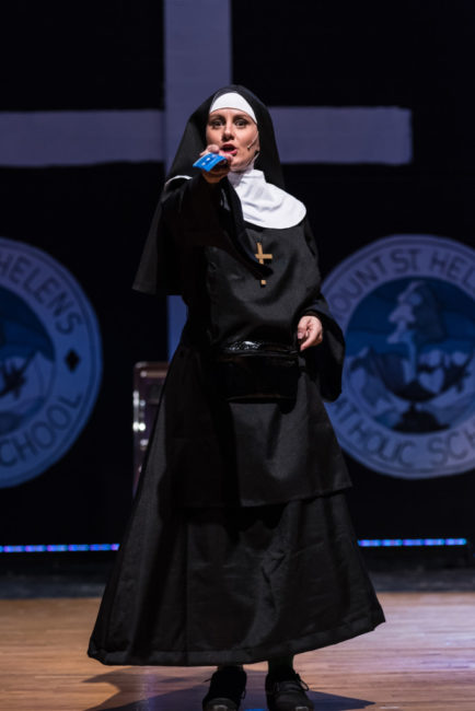 Laura-Beth Wonsala as Sister Mary Amnesia in Nunsense. 📸 Mort Shuman