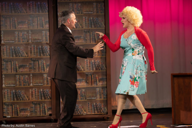 Steve Flickinger (left) as Franklin Hart and Lindsey McCumber (right) as Doralee Rhodes in 9 to 5. 📸Austin Barnes