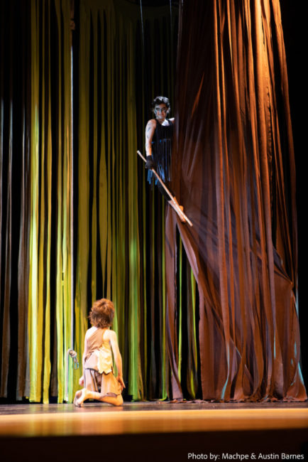 Hazel Vogel (below) as Young Tarzan and Anna Perry (above) as Younng Terk