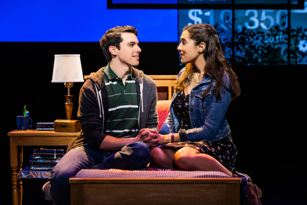 Anthony Norman (left) as Evan Hansen and Alaina Anderson (right) as Zoe in the 2022/2023 North American Tour of Dear Evan Hansen. 📸 Evan Zimmerman