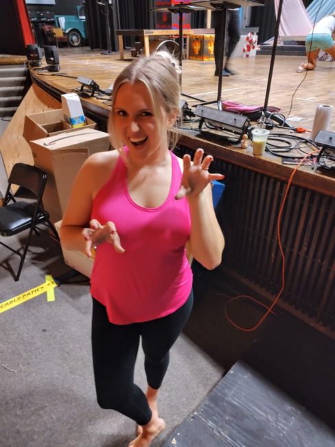 Lindsey McCumber at a rehearsal for Cats.