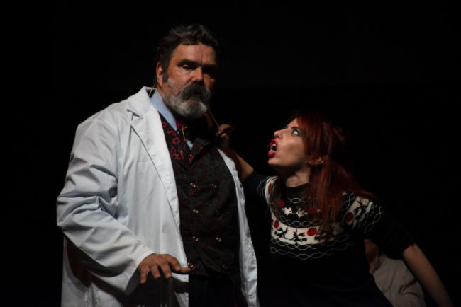 Alex Zavistovich (left) and Melanie Kurstin (right) as Dr. Mallard and Madame Perrin. 📸 Nicole Demczuk