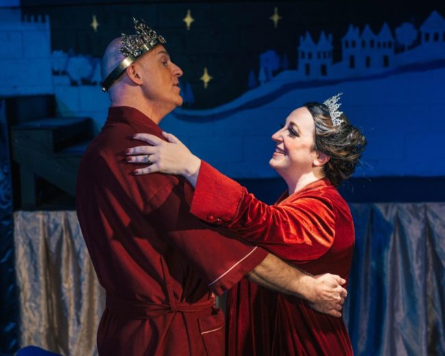 Dave Klingensmith Jr. (left) as The King and Liz Zimmerman (right) as The Queen in Cinderella. 📷Diana Paisley