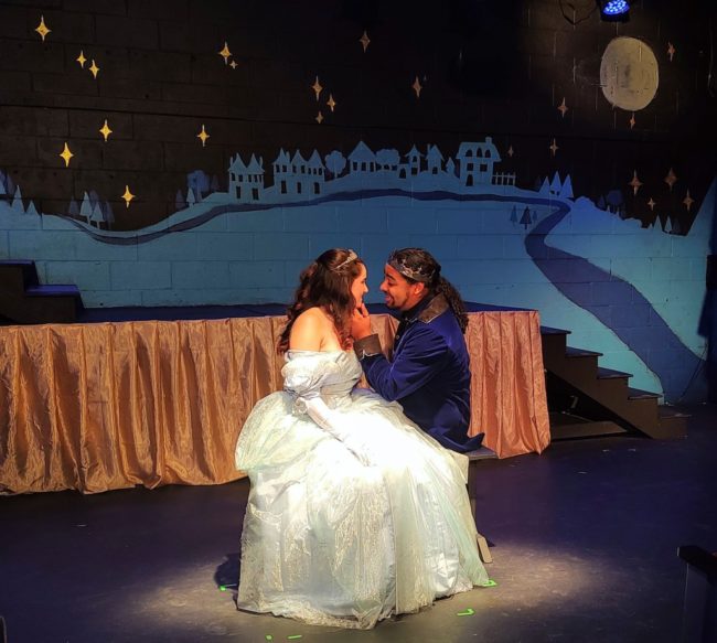 Jess Simonson (left) as Cinderella and Eric Bray Jr. (right) as The Prince