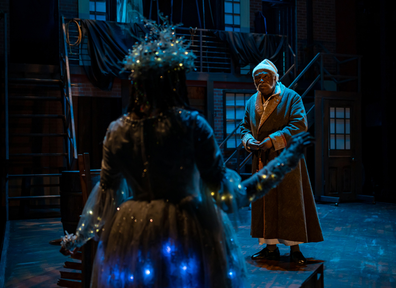 Lauren Erica Jackson and Gregory Burgess in Chesapeake Shakespeare Company’s A Christmas Carol. 📷  Kiirstn Pagan Photography.