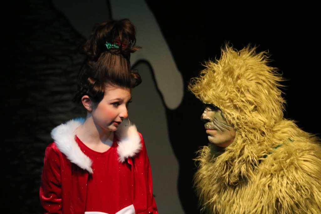 Ashley Earp (left) as Cindy Lou Who and Jim Rose (right) as The Grinch 📷Kathleen Swain