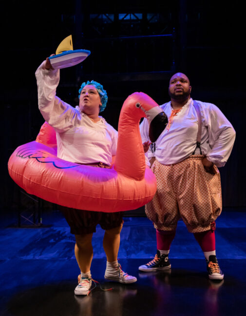 Kathryne Daniels and Shaquille Stewart in The Complete Works of William Shakespeare (abridged). 📷 Kiirstn Pagan Photography 