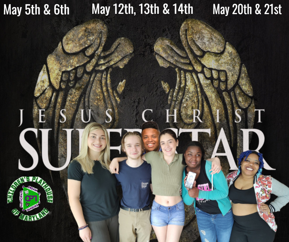 The Graduating Seniors of Children's Playhouse of Maryland's "Jesus Christ Superstar" (from L to R) Sophia Koman, Sammy Jungwirth, Myles Taylor, Emma Hammett, Linda Brown, and Katreese 'Clover' Wellons