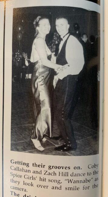 Coby Kay Callahan at her Senior Prom (courtesy of her senior yearbook)