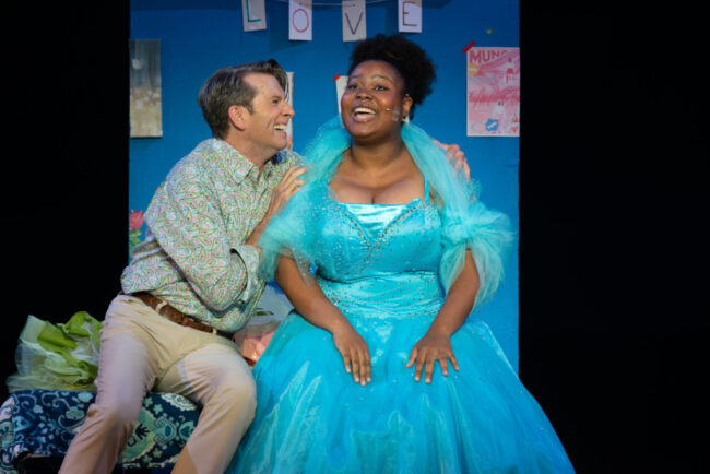 Darren McDonnell (left) as Barry Glickman and Nia Chavis (right) as Nia in The Prom at Cockpit in Court 📷Trent Haines-Hopper
