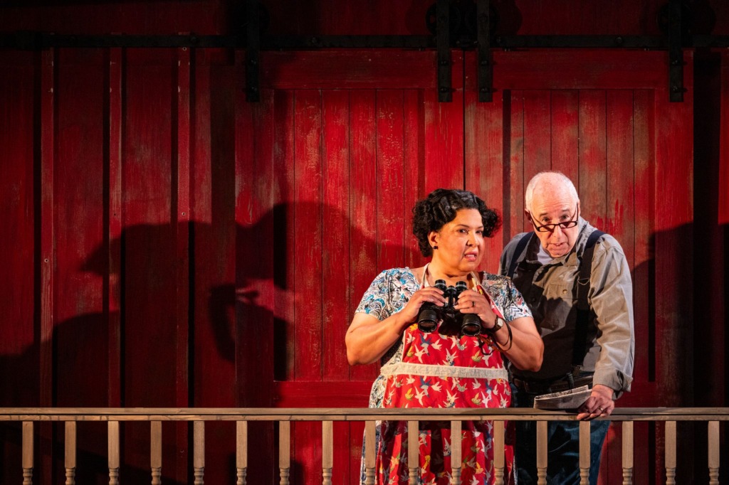 Rayanne Gonzales (left) as Marge and Christopher Bloch (right) as Charlie in The Bridges of Madison County at Signature Theatre 📷 Daniel Rader