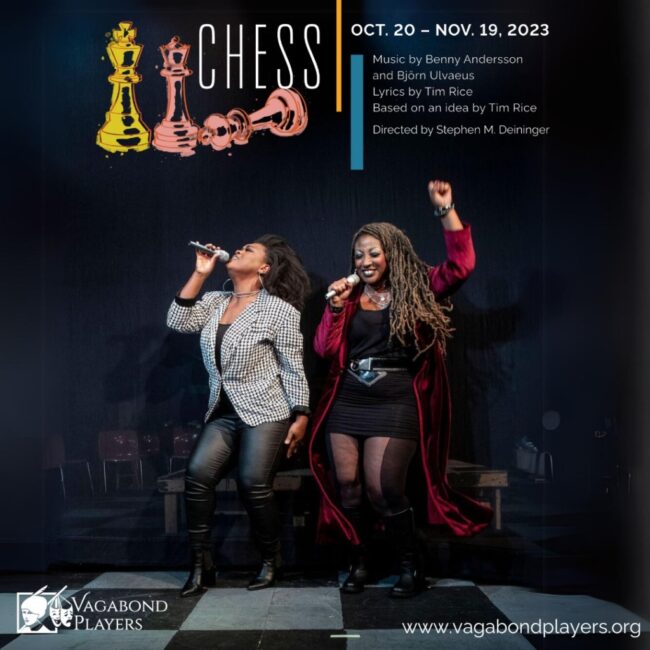 Tiffany Dennis (left) as Svetlana and Samantha McEwen Deininger (right) as Florence in Chess 📷Shealyn Jae Photography