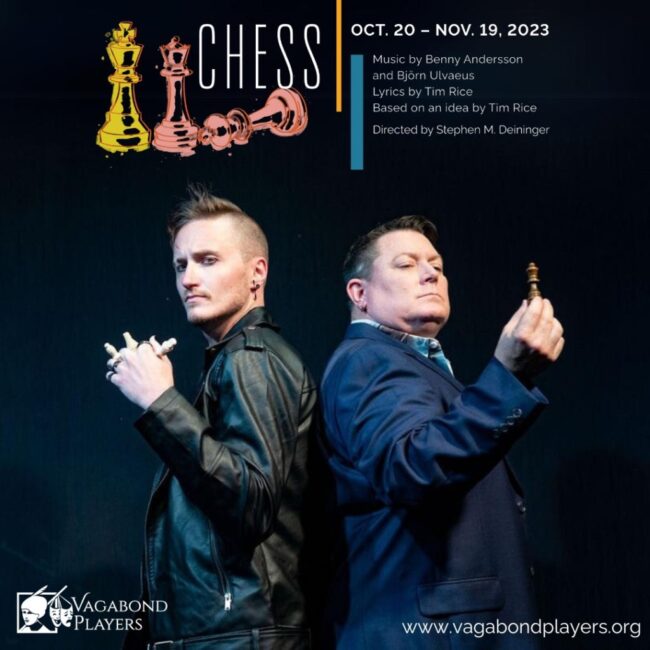 Jonathan Lightner (left) as Freddie and E. Lee Nicol (right) as Anatoly in Chess 📷Shealyn Jae Photography