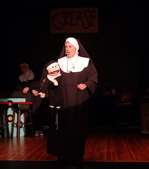 Mary Robinson as Sister Mary Amnesia in Nunsense at The Salem Players 📷THTRBLM Photography