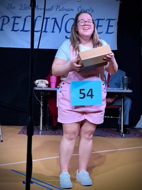 Kristen Demers as Olive Ostrovsky in The 25th Annual Putnam County Spelling Bee 📷Lilou Altman